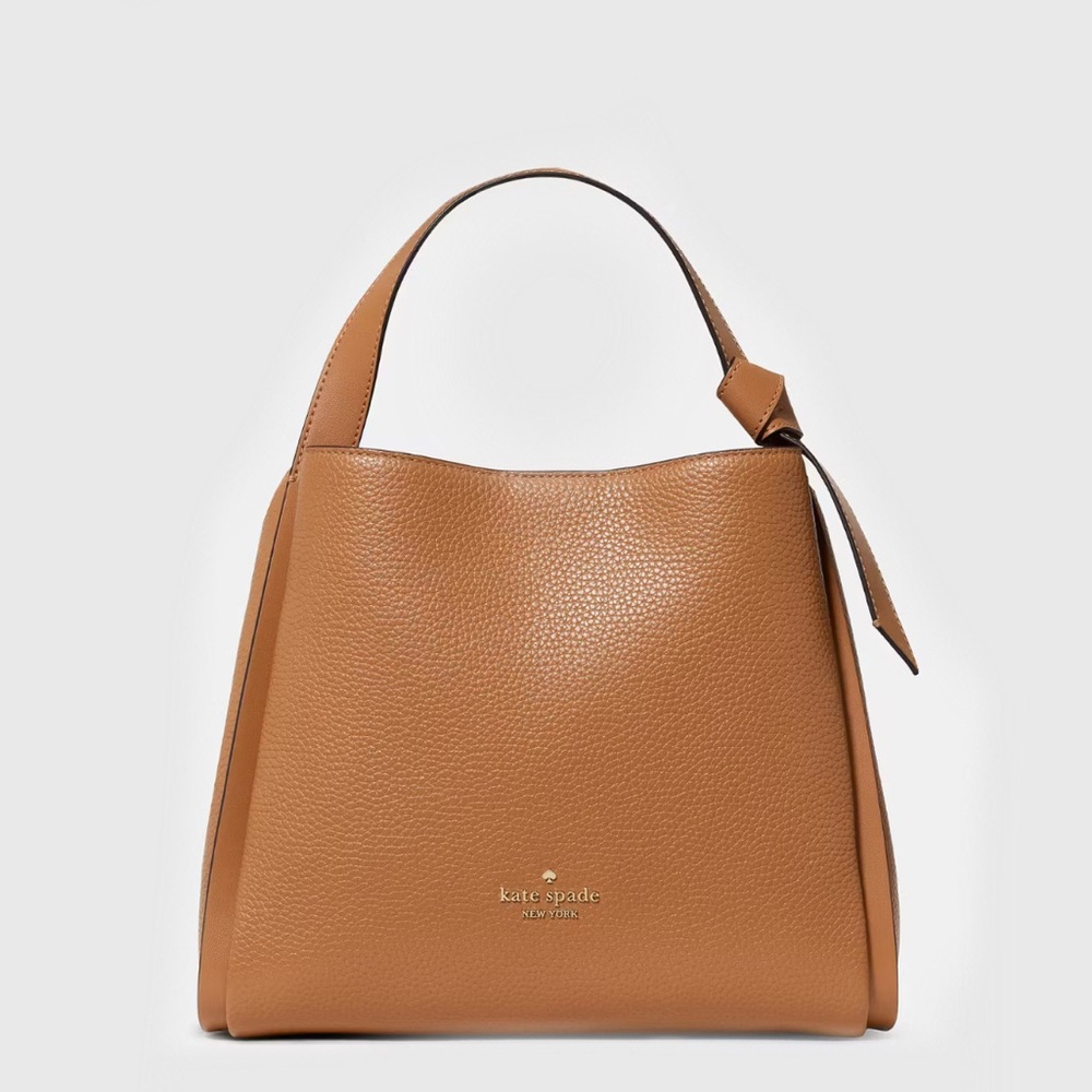 ♠️Kate Spade Knott Medium Convertible Pebbled Leather Carryall Bag, Bungalow NWT